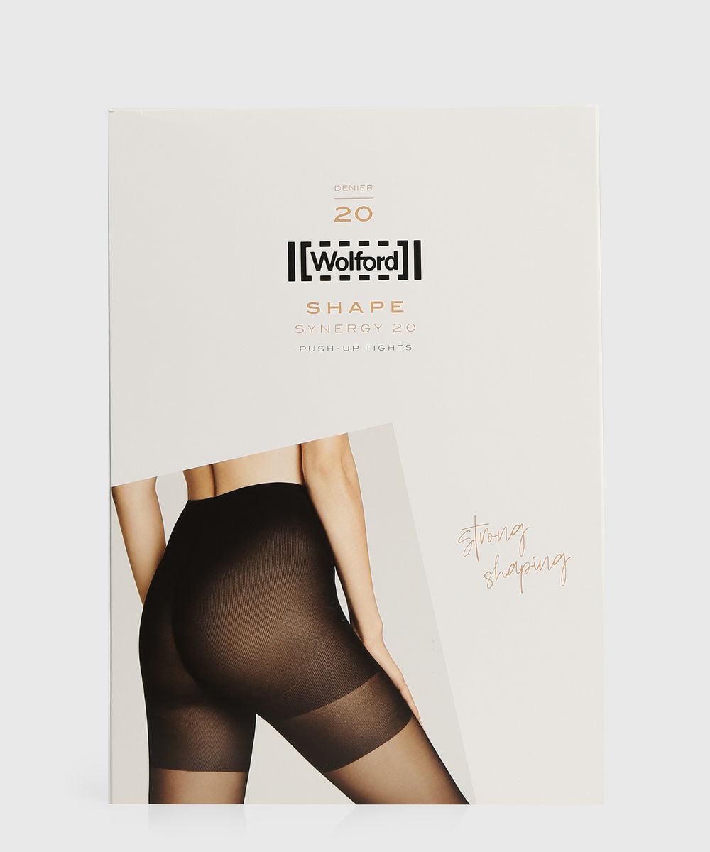 wolford synergy 20 push up panty tights nearly black