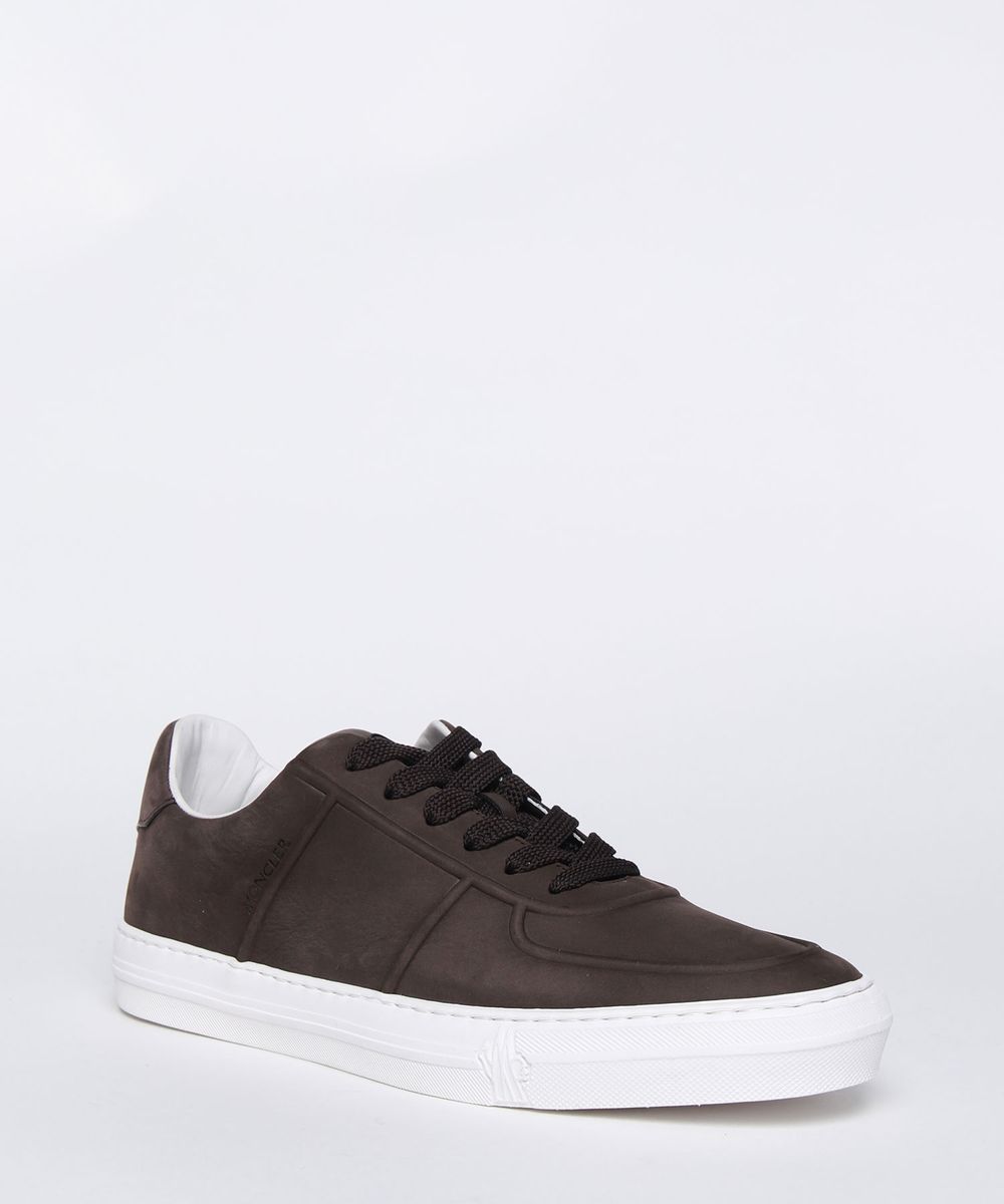 Logo detail leather sneakers