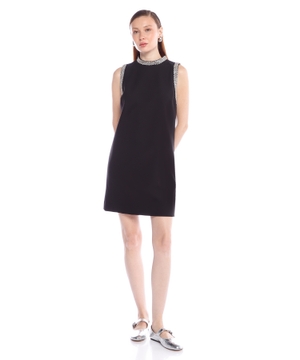 Short dress with rhinestone details