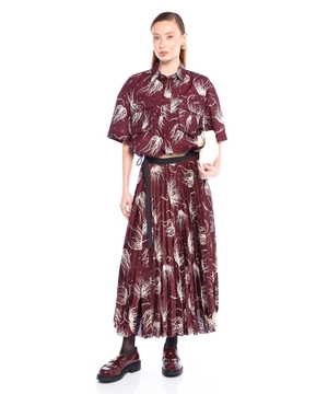 Printed midi skirt