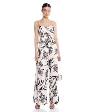 Wide leg pants Iris with floral print
