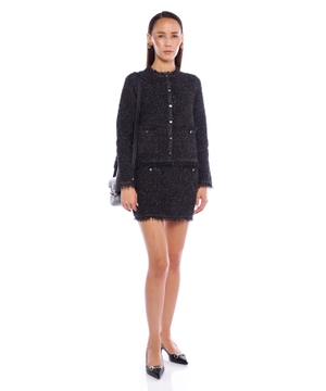 Lamé woven cardigan