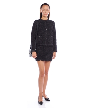 Lamé and viscose mini skirt