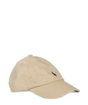 Logo applique cap in beige