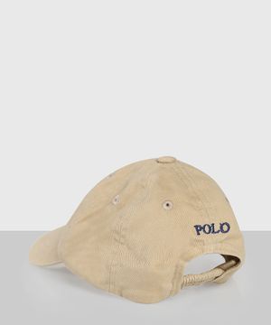 Logo applique cap in beige