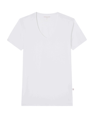 V-kəsimli pambıq T-shirt