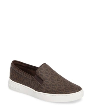 Brown slip-on sneakers