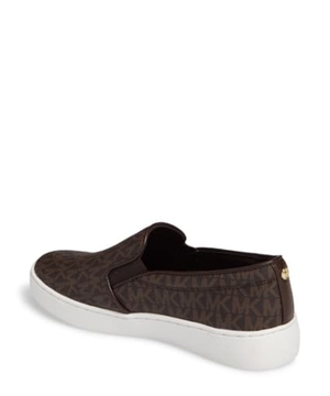 Brown slip-on sneakers