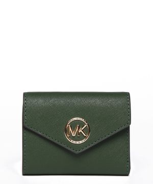 Leather wallet with logo detail