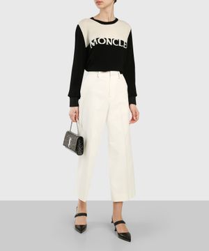 Wide leg trousers in white