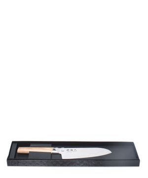 Bej rəngli tutacaqlı "Santoku" bıçağı