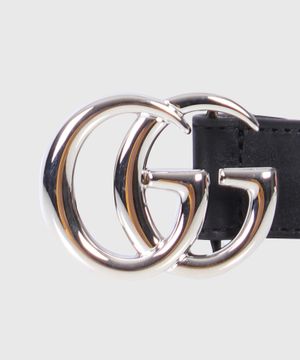 Logo detail belt in black
