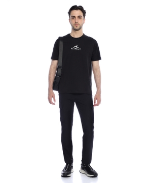 Printli yüngül cersi pambıq T-shirt