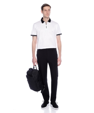 Polo with zip collar