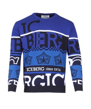 Printed sweatshirt in blue