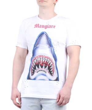 Printli dizaynla Mangiare t-shirt