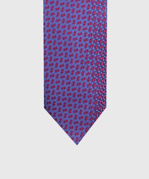 Фиолетовый галстук с узорами 
