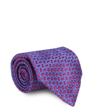Фиолетовый галстук с узорами 