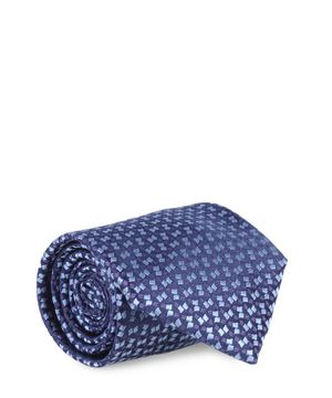 Синий галстук с узорами 