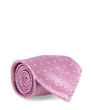 Patterned tie in pink