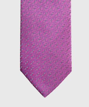 Розовый галстук с узорами 