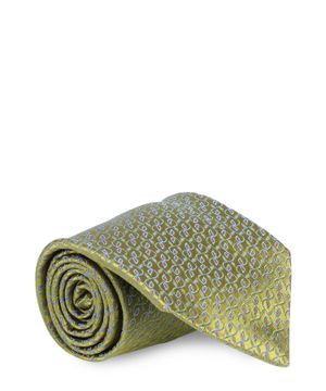 Зеленый галстук с узорами