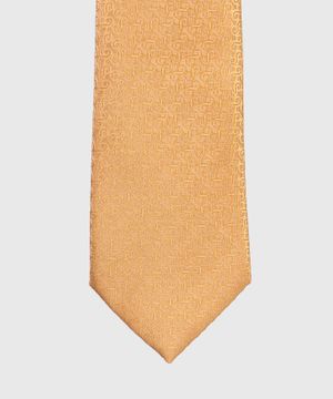 Оранжевый галстук с узорами 