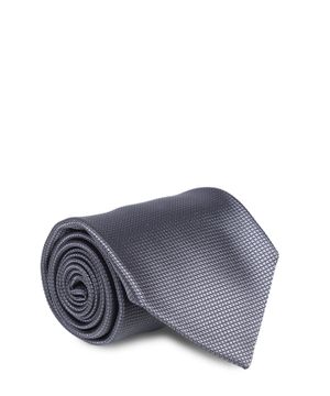 Plaid tie in grey