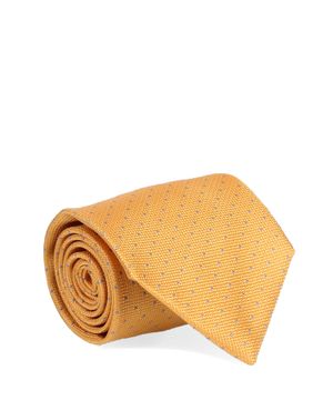 Polka dot tie in orange
