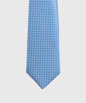 Plaid tie in blue