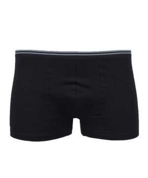 Stripe detail briefs in black