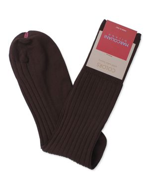 Ribbed socks in brown