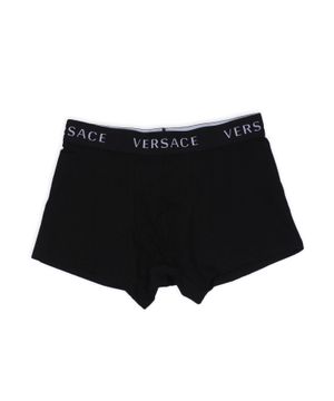 Logo printed briefs in black