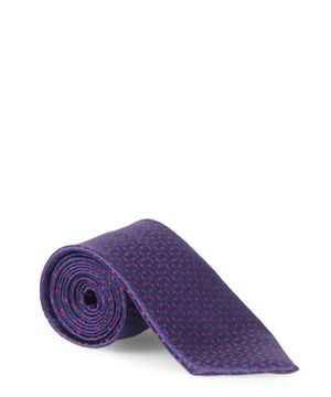 Темно-фиолетовый галстук в горошек