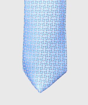 Голубой галстук с узорами 