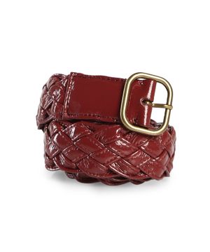 Woven belt in red