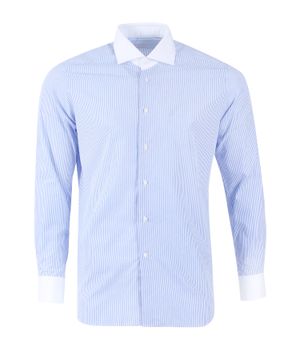 Striped straight shirt in blue