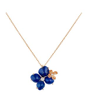 "Hortensia Eden" necklace with diamons in pink gold