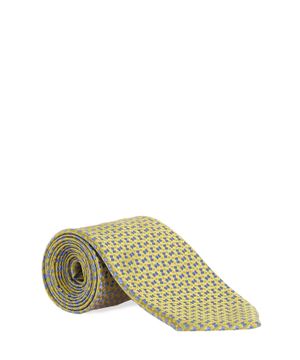 Желтый галстук с узором