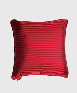 Red pillow with pattern design