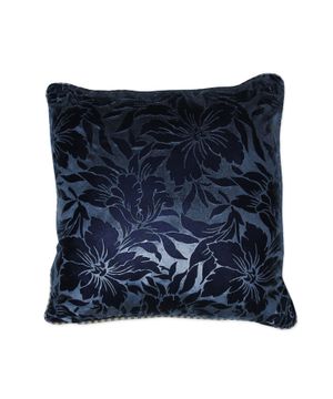 Blue pillow with pattern design