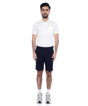 Straight-fit cotton shorts