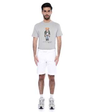 Straight fit cotton shorts