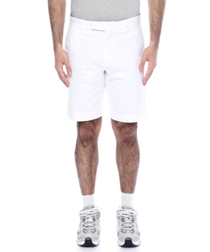 Straight fit cotton shorts