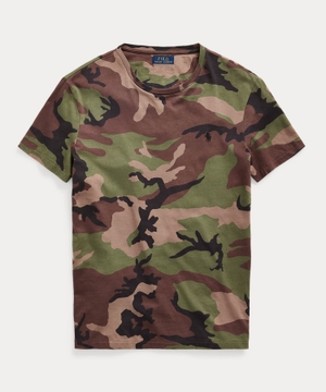 Short sleeved T-shirt with camouflage print