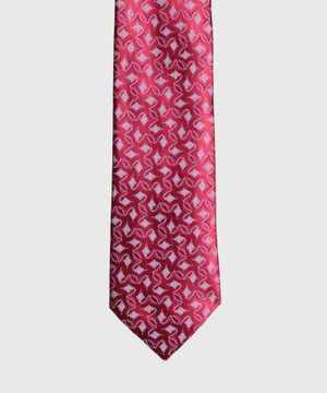 Red tie with pattern print
