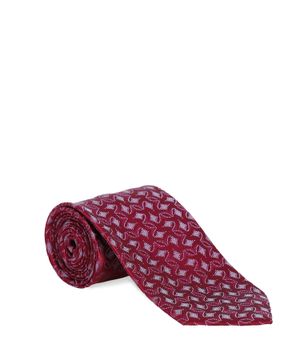 Красный галстук с рисунком