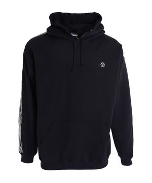 Black side logo stripe hoodie