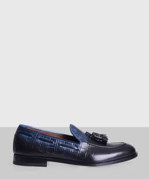 Black loafers with detail