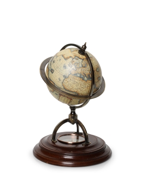 Terrestrial globe with compass
